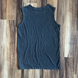 Sleeveless Charcoal Gray Shirt